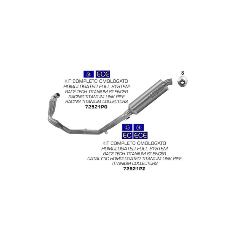 72521P : Ligne titane homologuée Arrow Honda CRF Africa Twin