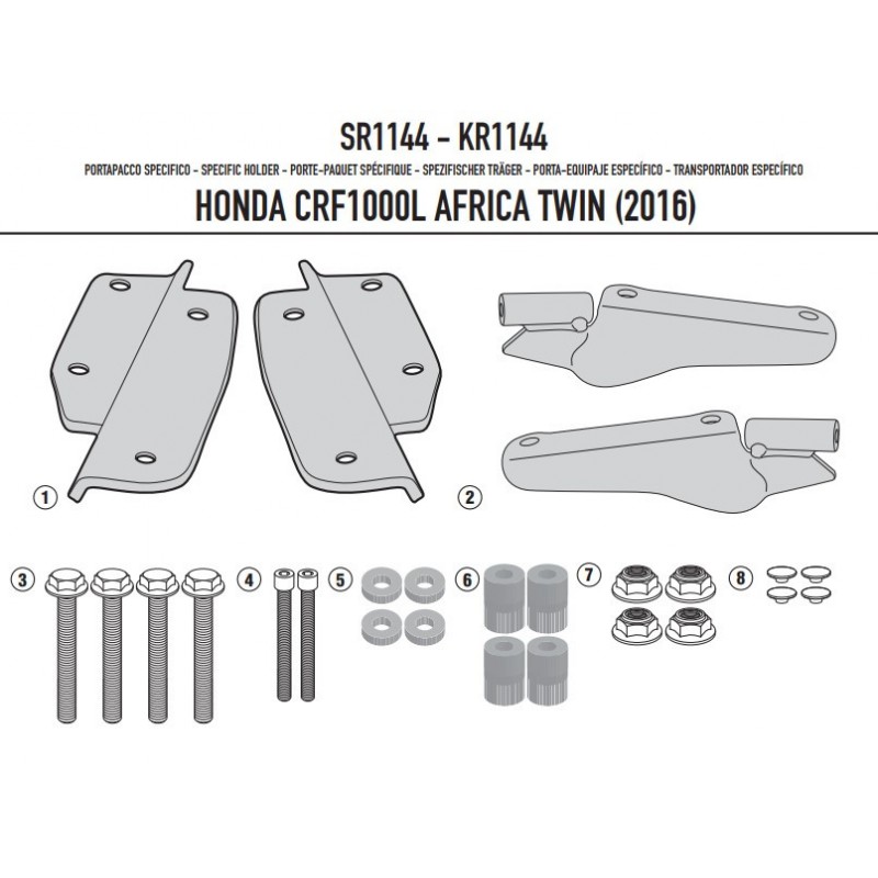 SR1144 : Givi Top Case Rear Rack Honda CRF Africa Twin