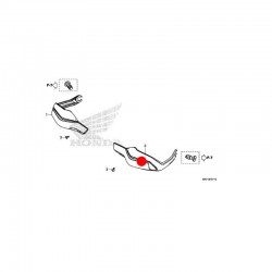 53180-MJP-G60ZB + 90106-MCW-D00 : Original Honda Handguard Honda CRF Africa Twin