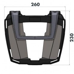 66195210101 : Support de top-case Hepco-Becker Easyrack 2020 Africa Twin CRF