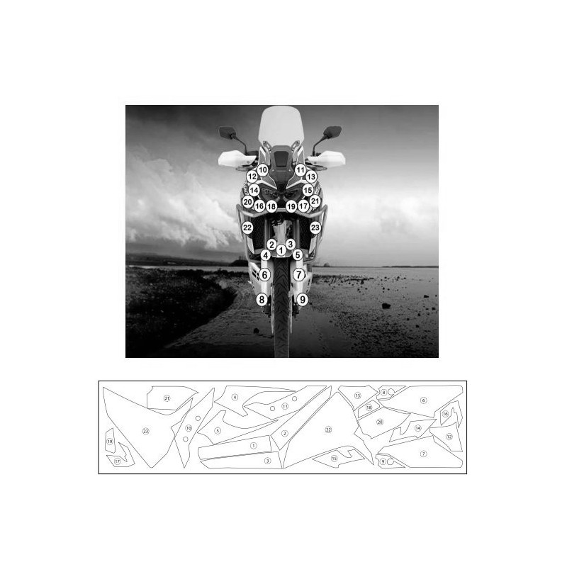 1068507 : Kit de protection seconde peau R&G Honda CRF Africa Twin