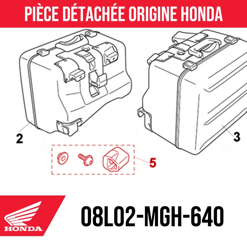 08L02-MGH-640 : Caoutchouc de fixation de valise Honda Honda CRF Africa Twin