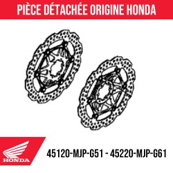 45120-MJP-G51 + 45220-MJP-G61 : Disques de frein avant origine Honda Honda CRF Africa Twin