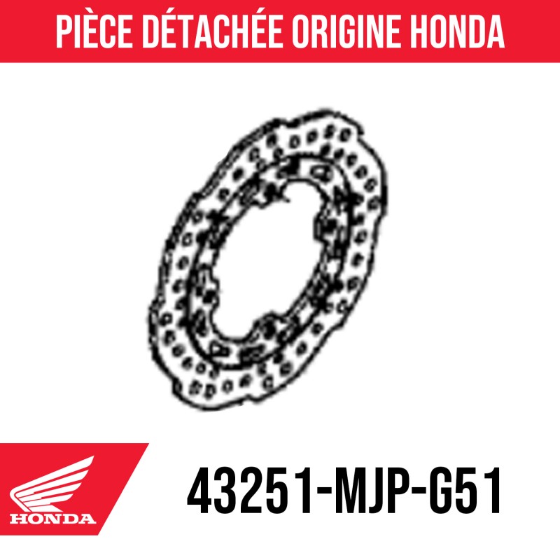 43251-MJP-G51 : Honda genuine rear brake disc Honda CRF Africa Twin