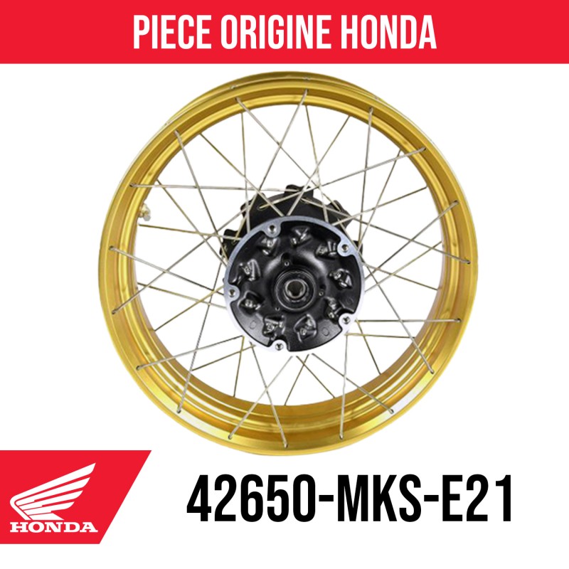42650-MKS-E21 : Jante arrière dorée origine Honda Honda CRF Africa Twin