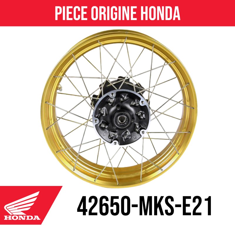42650-MKS-E21 : Ruota posteriore dorata originale Honda Honda CRF Africa Twin 42650-MKS-E21 : Ruota posteriore dorata originale Honda Honda CRF Africa Twin