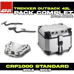 PACK-SR1162-OBKN42A : Pacchetto Top-Case Givi Trekker Outback 42L Alluminio Africa Twin CRF