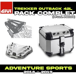 PACK-SR1161-OBKN42A : Givi Trekker Outback 42L Alu Topcase-Set Honda CRF Africa Twin