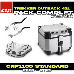 PACK-1179FZ-OBKN42A : Givi Trekker Outback 42L Aluminum Top Case Pack Honda CRF Africa Twin