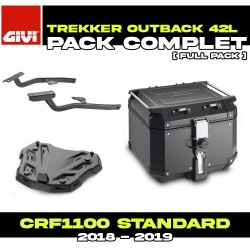 PACK-SR1162-OBKN42B : Pack Top-Case Givi Trekker Outback 42L Negro Honda CRF Africa Twin