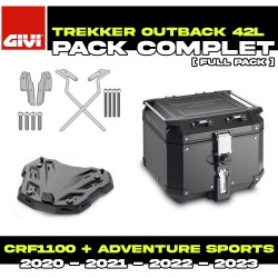 PACK-SR1178-OBKN42B : Givi Trekker Outback 42L Black Kit Honda CRF Africa Twin
