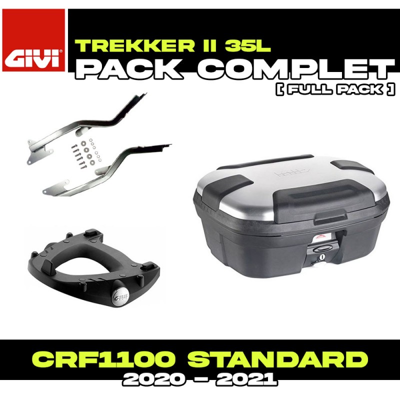 PACK-1179FZ-TRK35N : Pack Top-Case Givi Trekker II 35L Alu Honda CRF Africa Twin