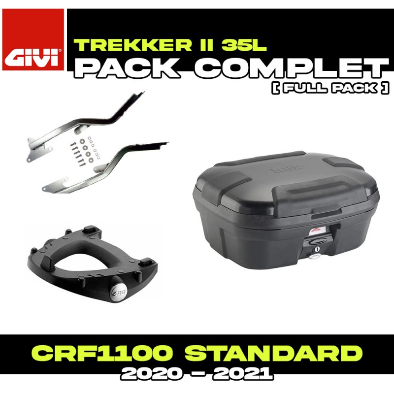 PACK-1179FZ-TRK35B : Pack Top-Case Givi Trekker II 35L Noir Honda CRF Africa Twin