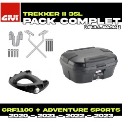 PACK-SR1178-TRK35B : Givi Trekker II 35L Black Kit Honda CRF Africa Twin