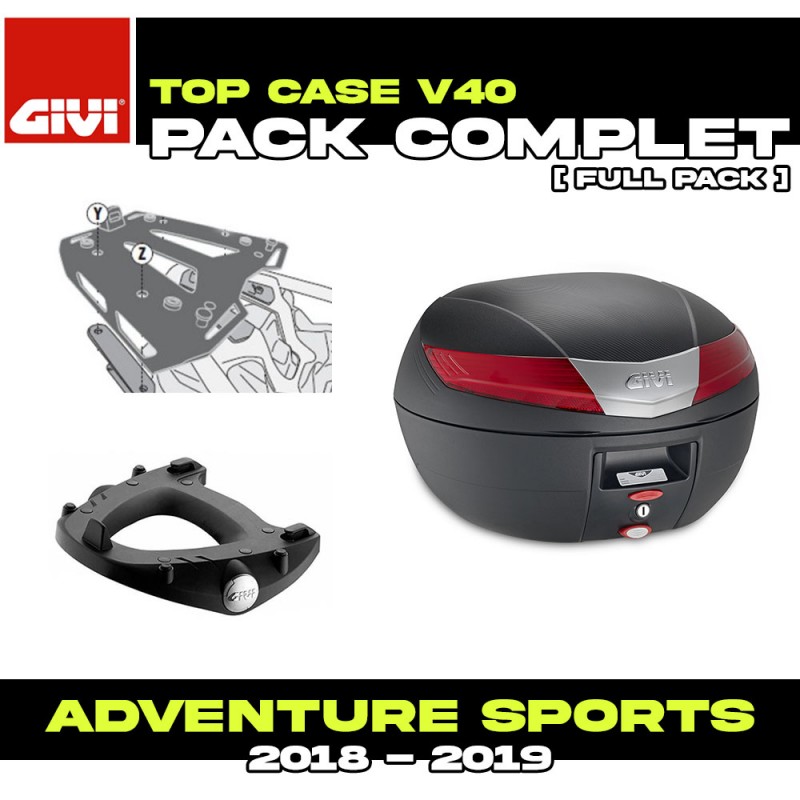 PACK-SR1161-V40N : Pack Top-Case Givi V40 Honda CRF Africa Twin