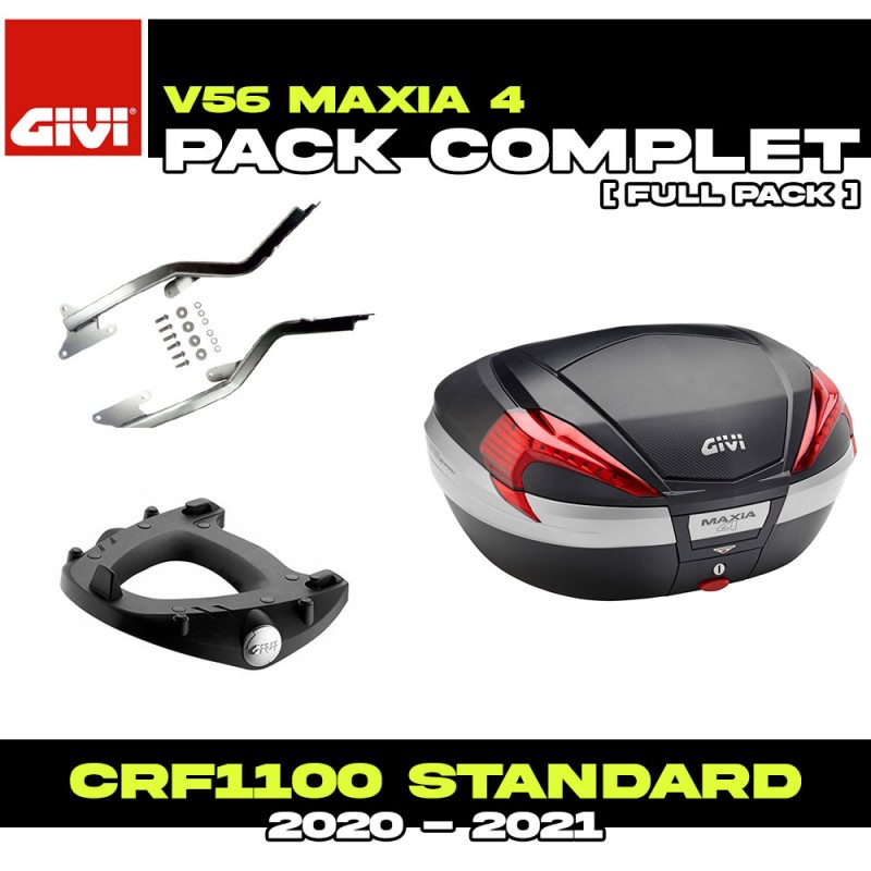 PACK-1179FZ-V56NN : Pack Top-Case Givi V56 Maxia 4 Honda CRF Africa Twin