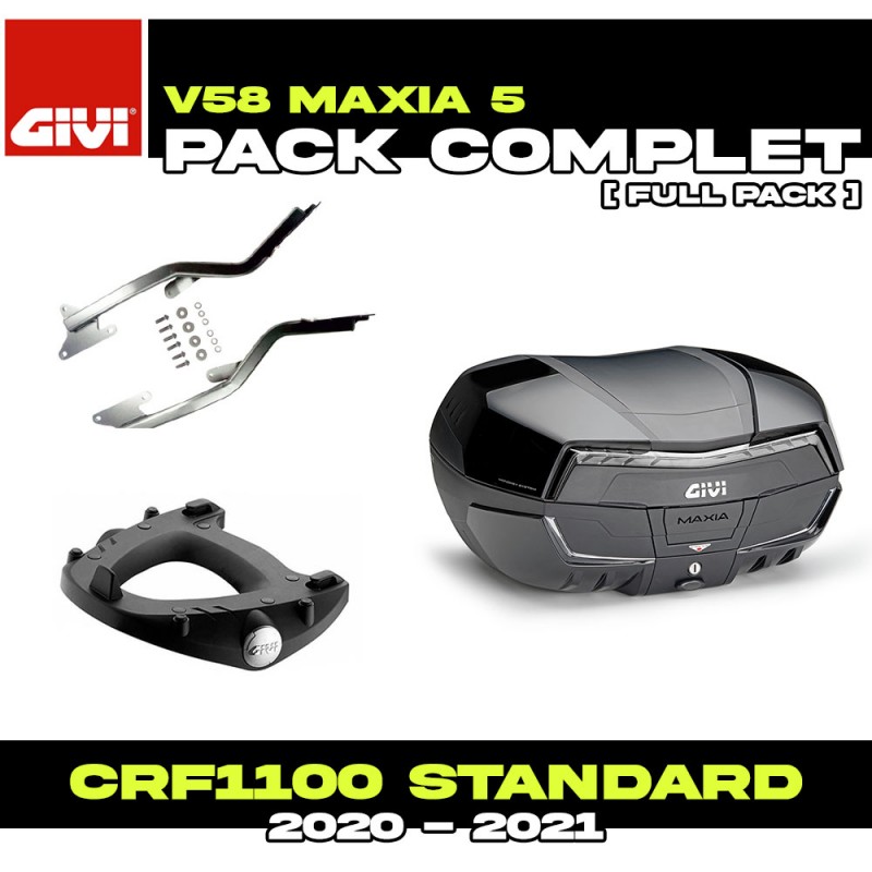 PACK-1179FZ-V58NNT : Pack Top-Case Givi V58 Maxia 5 Honda CRF Africa Twin