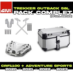 PACK-SR1178-OBKN58A : Pack Top-Case Givi Trekker Outback 58L Alu Honda CRF Africa Twin