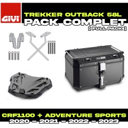 PACK-SR1178-OBKN58B : Pack Top-Case Givi Trekker Outback 58L Noir Honda CRF Africa Twin
