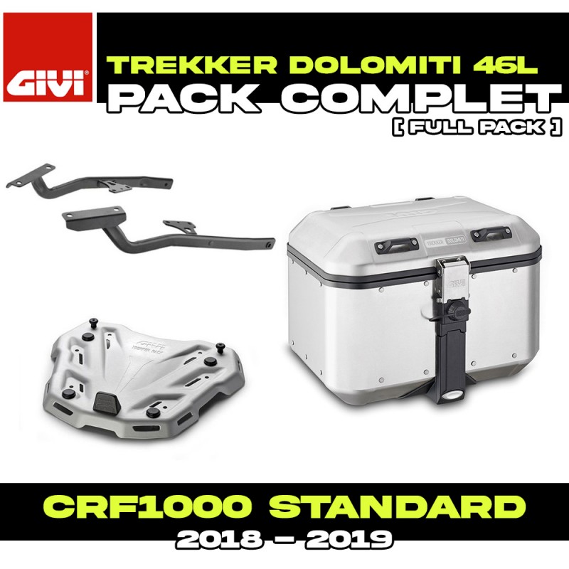 PACK-SR1162-DLM46A : Paquete Top-Case Givi Dolomiti 46L Alu Africa Twin CRF