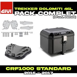 PACK-SR1144-DLM46B : Givi Dolomiti 46L Black Kit Honda CRF Africa Twin