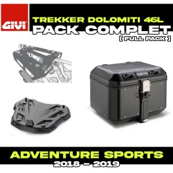 PACK-SR1161-DLM46B : Givi Dolomiti 46L Black Kit Honda CRF Africa Twin