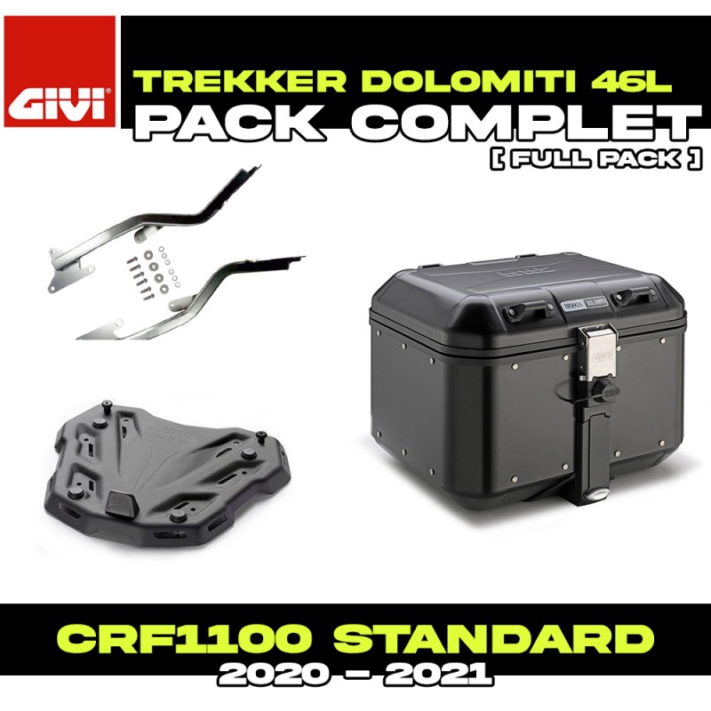 PACK-1179FZ-DLM46B : Pack Top-Case Givi Dolomiti 46L Noir Honda CRF Africa Twin