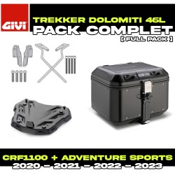 PACK-SR1178-DLM46B : Givi Dolomiti 46L Black Kit Honda CRF Africa Twin
