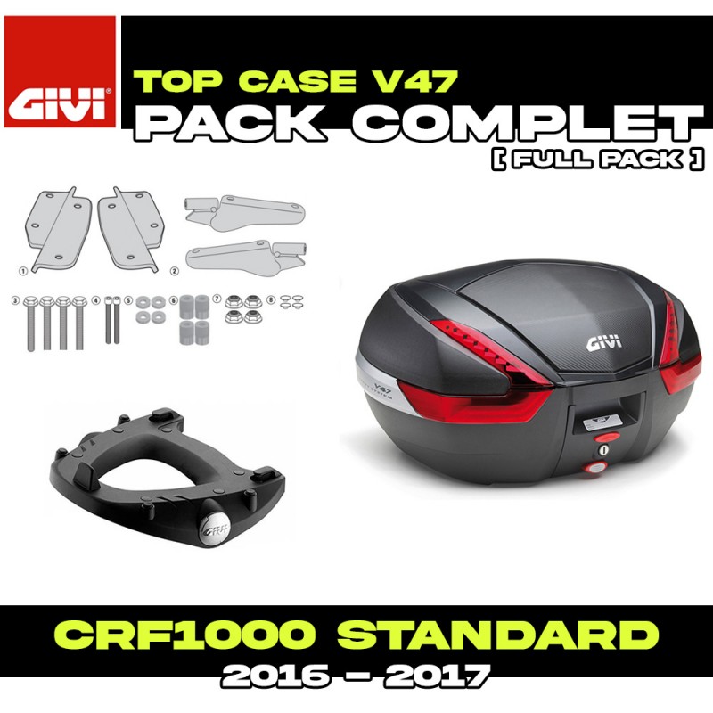 Top Case Monokey Top Case Moto Givi V47N avec réflecteurs rouges Vente en  Ligne 