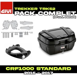 PACK-SR1144-TRK52B : Pack Top-Case Givi Trekker 52L Noir Honda CRF Africa Twin