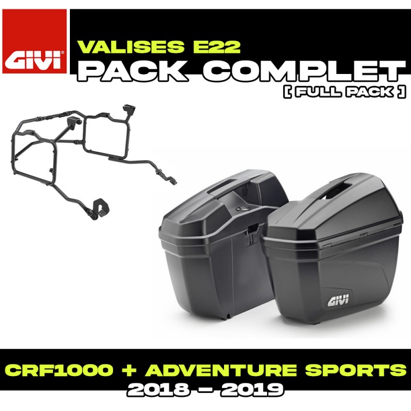 PACK-PLR1161-E22N : Givi E22 Side Panniers Kit Honda CRF Africa Twin