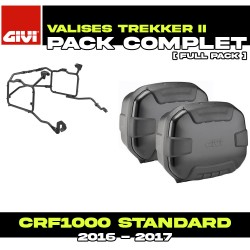 PACK-PLR1144-TRK35BPACK2 : Givi Trekker II Side Panniers Black Kit Honda CRF Africa Twin