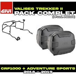 PACK-PLR1161-TRK35BPACK2 : Givi Trekker II Side Panniers Black Kit Honda CRF Africa Twin