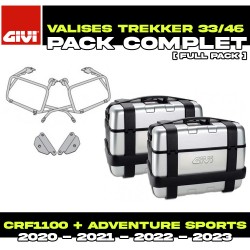 PACK-PLO1178MK-TRK33/46N : Pack Valises latérales Givi Trekker 33/46L Alu Honda CRF Africa Twin