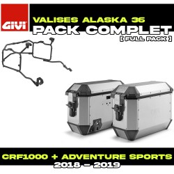 PACK-PLR1161-ALA36APACK2 : Givi Alaska 36L Side Panniers Alu Kit Honda CRF Africa Twin