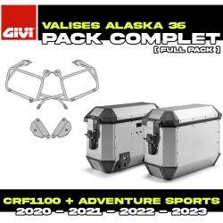 PACK-PLO1178MK-ALA36APACK2 : Pack Valises latérales Givi Alaska 36L Alu Honda CRF Africa Twin