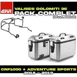 PACK-PLR1161-DLMK36APACK2 : Givi Dolomiti 36L Side Panniers Alu Kit Honda CRF Africa Twin