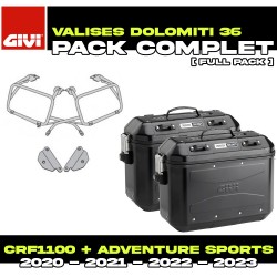 PACK-PLO1178MK-DLMK36BPACK2 : Givi Dolomiti 36L Side Panniers Black Kit Honda CRF Africa Twin