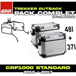 PACK-PL1144CAM-OBKN4837APACK2 : Givi Trekker Outback 48/37L Alu Seitenkoffer-Set Honda CRF Africa Twin