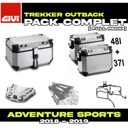 PACK-1161-OBKNA : Pack Bagagerie Givi Trekker Outback Alu Honda CRF Africa Twin