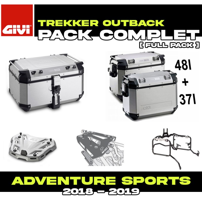 PACK-1161-OBKNA : Givi Trekker Outback Aluminium Luggage Pack Africa Twin CRF