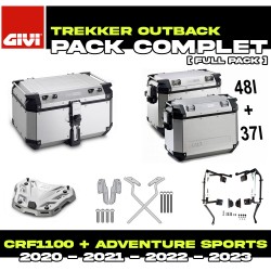 PACK-1178-OBKNA : Pack Bagagerie Givi Trekker Outback Alu Honda CRF Africa Twin