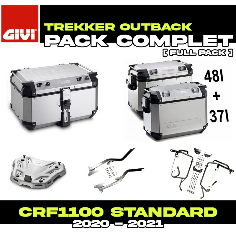 PACK-1179-OBKNA : Pack Bagagerie Givi Trekker Outback Alu Honda CRF Africa Twin