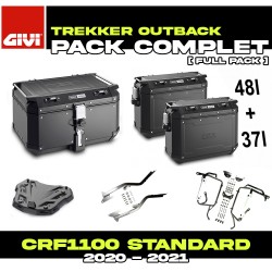 PACK-1179-OBKNB : Givi Trekker Outback Black Luggage Kit Honda CRF Africa Twin