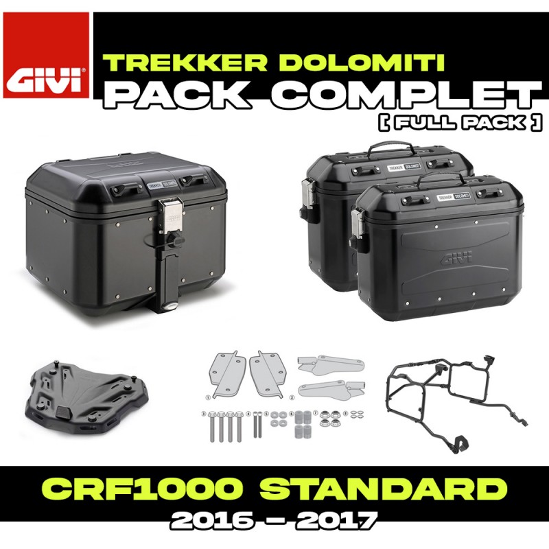 PACK-1144-DLMKB : Pack Bagagerie Givi Dolomiti Noir Honda CRF Africa Twin