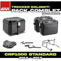 PACK-1162/1161-DLMKB : Givi Dolomiti Black Luggage Kit Honda CRF Africa Twin
