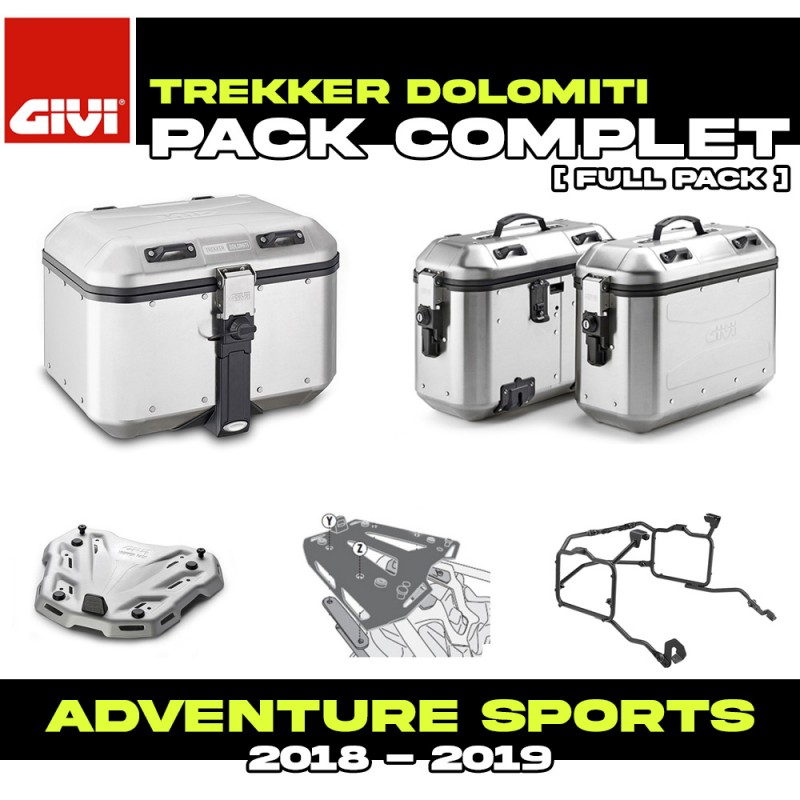 PACK-1161-DLMKA : Pack Equipaje Givi Dolomiti Alu Honda CRF Africa Twin
