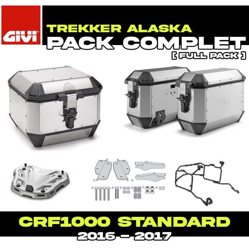 PACK-1144-ALAA : Pack Bagagerie Givi Alaska Alu Honda CRF Africa Twin