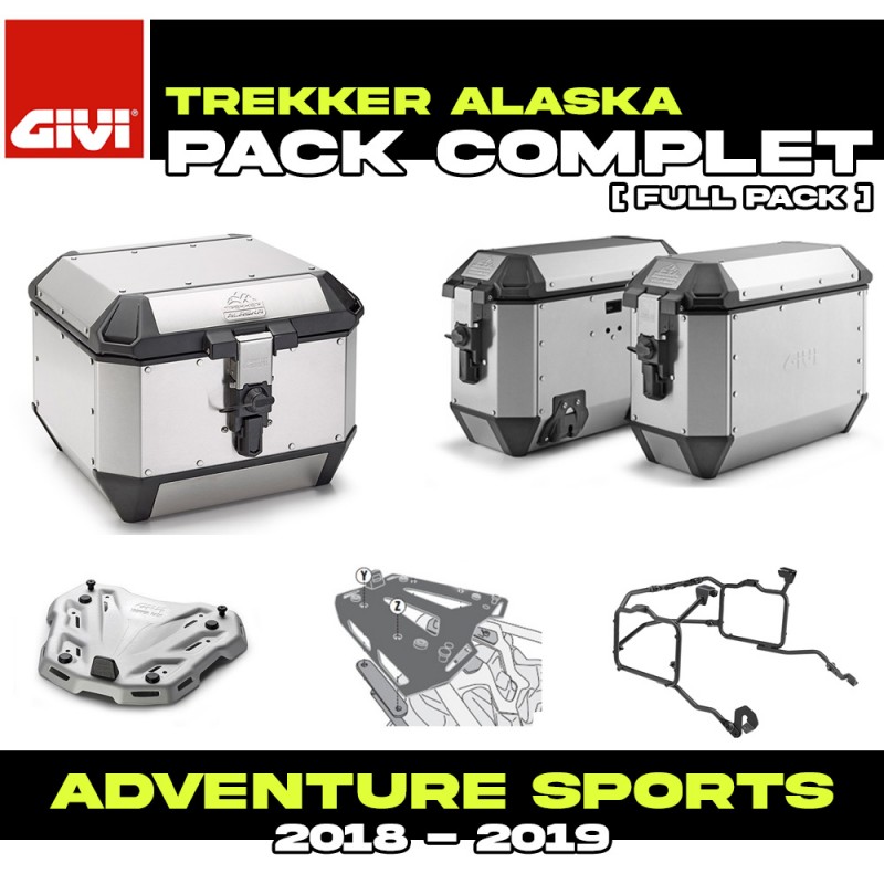 PACK-1161-ALAA : Pack Bagagerie Givi Alaska Alu Honda CRF Africa Twin