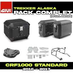 PACK-1144-ALAB : Givi Alaska Black Luggage Kit Honda CRF Africa Twin